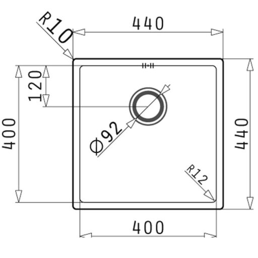 chau rua bat inox bosch astris 40x40 1b 1