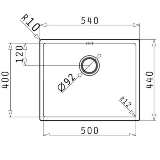 chau rua bat inox bosch astris 50x40 1b 1