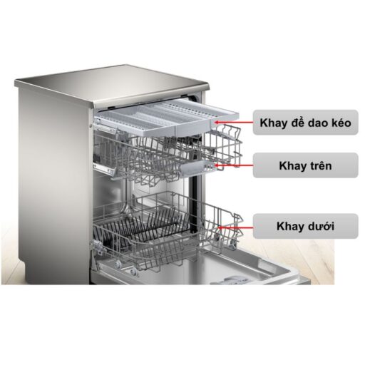 Máy rửa bát độc lập Bosch SMS4HMI07E serie 4 4 khay rua cua may rua bat doc lap bosch sms4hmi07e serie 4
